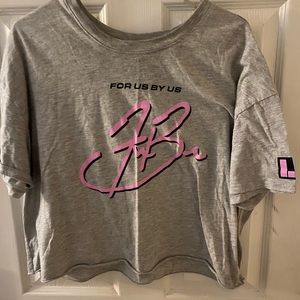 Gray crop top
